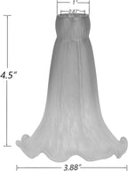 Bieye LS14S Lily Flower Blown Glass Lampshade (Yellow Blue, Opening I.D. 0.87" x O.D. 1")