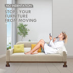 2.5X2.5 Rubber Caster Cups, Non Slip Furniture Pads, Anti-Slip Gripper, Anti Skid Furniture Feet, Anti Slide Floor Protector for Bed Couch Stoppers - 12 Pack Black