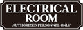 Electrical Room Door Sign for Business，Self-Adhesive Durable Modern Electrical Closet Room Sticker for Home, UV and Weather Resistant Authorized Personnel Only Signs for Business ，Workplace