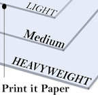 Print It - Vellum Bristol Colored Cardstock Cover Paper, 67 Lb, 8.5" X 11”, Heavyweight Colored Cardstock for Crafts, School, Invitations, And Office Use - Decoration Drawing 250/Case-Orchid