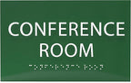 ADA CENTRAL SIGNS - 6" X4" Conference Room Sign - ADA Compliant Tactile Graphics Grade 2 Braille Text Privacy Sign | Wall Mount Plastic Meeting Signs For Schools, Hospitals, Offices, and Apartments