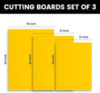 CMI Commercial Grade Cutting Board for Kitchens,Cutting Board Set,Thick White Plastic Chopping Board,20 x 15 x 1 Inch, White-Color 3 of Pack Set,Professional for Restaurants,NSF Certified