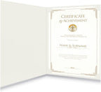 HAUTOCO 50 Packs Certificate Holders, Cream Color Diploma Folders Certificate Covers with Gold Foil Border for Letter Size 8.5x11 Cardstock, Award, Document, Graduation