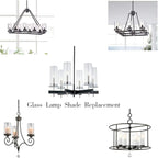 Sunwo Glass Shade Straight Cylinder Glass Lamp Shade Replacement with Multiple Effects (Bubble Straight Cylinder)