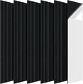 Tao.space 6 Pack Acoustic Panels 3D Wave Sound Proof Foam for Walls, 47.2"x11.8" Self-Adhesive Sound Absorbing Panels for Noise Reduction in Home Office & Studio, Decorative Wall Tiles (Black)