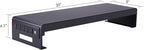 Rocelco 46" Height Adjustable Corner Standing Desk Converter with Dual Monitor Stand Bundle - Quick Sit Stand Up Computer Workstation Riser - Extra Large Keyboard Tray - Black (R CADRB-46-DMS)