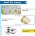 LOVIMAG Fridge Magnets 28Pcs Refrigerator Whiteboard Small Strong Magnet Classroom Kitchen Accessories Decorative Locker Set Decor Must Haves Office Calendar Refrigerador Magnetic Cute Crafts Silver