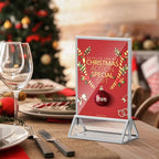PPH-Sisy Clear Acrylic Sign Holder 4X6 with Silver Borders Display Stand, Double Sided Acrylic Picture Frames Plastic Sign Holder for Wedding Table Numbers Menu Holder (6 Pack)