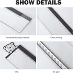 Office Desk Accessories 2pcs Multifunction Computer Monitor Memo Board - Transparent Computer Side Panel Memo Creative Monitor Side Panel Suitable for Office Home Desktop