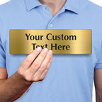 SmartSign Custom Brass Sign - 3" x 10", 40 mil REAL Bugle Brass Metal, Personalized Name Door Sign, Heavy-Duty Premium Engraved Door/Wall Mount Plaque for Business/Office, Gold and Black