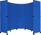 Versare MP10H Portable Folding Wall Partition | Economical 5 Panel Design | Portable Room Divider On Wheels | Adjustable, Freestanding Setup | Multiple Widths