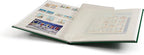 LIGHTHOUSE – “BASIC” Hard Cover Stockbook for Stamps – 16 White Cardstock 9”x12” (A4) Pages with Glassine Strips - Green