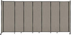 Versare Straightwall Sliding Portable Wall Partition | Freestanding Office Dividers | Locking Wheels | Temporary Room Separator | 15'6" Wide x 7'6" Tall Warm Pebble Fabric Panels