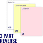 Superior 8.5 x 11 Carbonless Paper, 3 Part Reverse (Bright White/Canary/Pink), 833 Sets (2500 Sheets), 5 REAMS