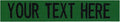 Custom Uniform Name Tapes Solid Colors. Kelly Green Fabric, 3.5 Inch Hook Fastener (Uniform Ready Fastener)