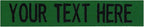 Custom Uniform Name Tapes Solid Colors. Kelly Green Fabric, 5 Inch Hook Fastener (Uniform Ready Fastener)