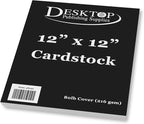 Premium Black 12x12 Cardstock - Thick Heavyweight 80lb Cover - 15 Sheets