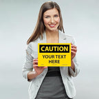 Custom OSHA Style Caution Sign 7" x 10" Adhesive Vinyl Sign, Customizable "Your Text Here", by AccuformNMC Made in USA