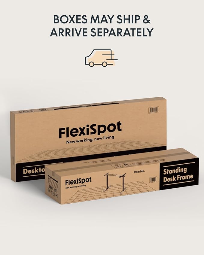 FLEXISPOT Solid Rubberwood Electric Standing Desk with Elegant Oval Legs, 55"x24" Height Adjustable Desk for Home Office & Living Spaces (Black Frame)