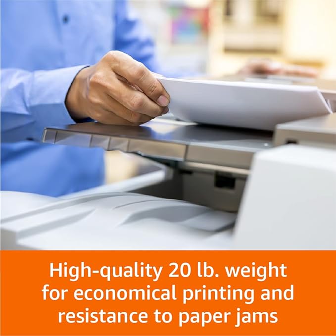 Amazon Basics Multipurpose Copy Printer Paper, 20 lb, 8.5 x 11 Inches, 3 Reams (1,500 Sheets), 92 Bright, White