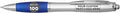DISCOUNT PROMOS Personalized Ballpoint Pens With Rubber Grip, 100 pack Customizable Ergonomic Click-to-Write Custom Writing Pens for School with Black Ink, Blue