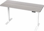 VIVO Electric 60 x 24 in Standing Desk, Memory Height Adjustment, 1B Series, Holds 220 lbs, One-Piece Dark Gray Top, White Frame, DESK-KIT-1W6G