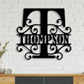 Custom Metal Signs | Personalized Monogram Name Sign | Outdoor Wall Art for Family Name | Custom Name Metal Sign, Last Name, Anniversary, Wedding Gifts for Women, Wife, Parents, couple (6'') (Design 8)