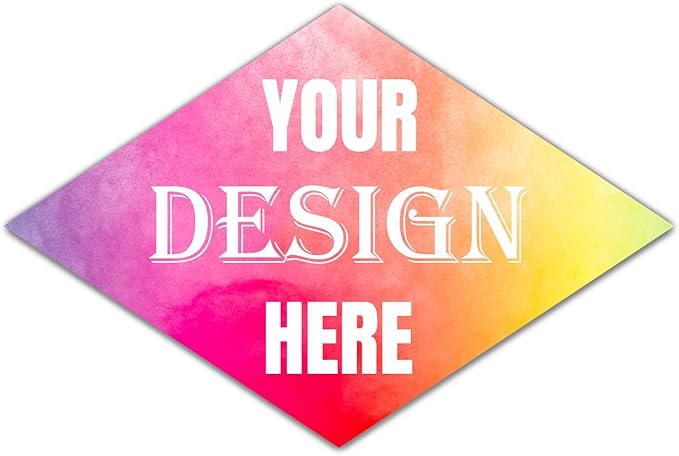 100-500 Custom Stickers Personalized Labels, Customized Stickers with Any Image Logo and Text. Custom Stickers for Business LogoThank You Labels,etc. (Diamond, 2X1 Inch)