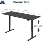 FitStand Adjustable Standing Desk, Large 79x31 Inches Standing Desk with Cable Management, Home Office Computer Desk with Memory Preset & Charging USB Port & Sedentary Reminder