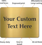 SmartSign Custom Brass Sign - 5.5" x 7", 40 mil REAL Bugle Brass Metal, Personalized Name Door Sign, Heavy-Duty Premium Engraved Door/Wall Mount Plaque for Business/Office, Gold and Black
