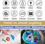 Overseas Metallic Gold Paint Marker Pens - 36 Pack Oil-Based Permanent Markers Set, Quick Dry, Waterproof, Medium Tip Paint Pens Bulk for Wood, Metal, Rock, Ceramic, Plastic, Canvas, Glass, Rubber
