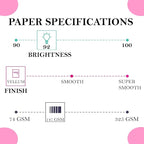 Print It - Vellum Bristol Colored Cardstock Cover Paper, 67 Lb, 8.5" X 11”, Heavyweight Colored Cardstock for Crafts, School, Invitations, And Office Use - Decoration Drawing 250/Case-Pink