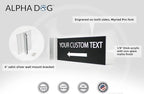 ALPHA DOG SIGNS Custom Projecting Hallway Sign, 4"x12" Double-Sided Business Plaque Left Arrow, Personalized Indoor Outdoor Wayfinding, Easy Install, Durable, Made in USA (Black)
