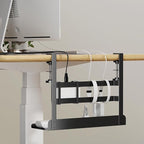 YECAYE Under Desk Cable Management Tray, All-Metal Clamp-Mount Cable Management Organizer Tray, Computer Cord Organizer Rack, Standing Desk Wire Organization for Office and Home, Black