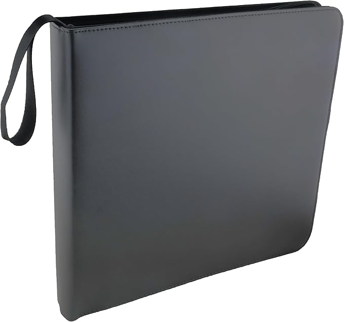 Ursae Minoris 3 D-Ring Large Format Zipper Binder for Up to 600 Sports/Trading Cards - Dark Gray