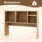Tangkula Desktop Bookshelf, Countertop Storage Hutch with 4 Shelves for Computer Desk, Desktop 2-Tier Display Rack, Multipurpose Wood Desktop Hutch Storage Organizer for Dorm Office