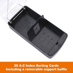 Eagle Business Card Box, Push-Button,Storage up to 550 Cards (Medium)