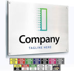 SPEEDYFORMS Custom Outdoor Metal Sign, Personalized Aluminum, Customized Safety, Business, Waterproof White Aluminum (Logo, 20x20 In)