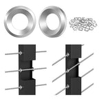 BLIKA 20Pack Cable Railing Adhesive Sleeves for 1/8" 5/32" 3/16" Wire Rope Cable, T316 Stainless Steel, 2.8mm Thickness Cable Railing Protector Adhesive Sleeves for Deck Stair Cable Railing Post Kits
