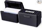 Olivo Index Card Holder Box 3x5 Flash Note Card Holder Storage File Box Organizer Case for 3"x5" Cards, Black 2 Pack