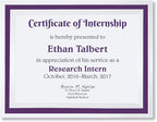 PaperDirect Pristine Specialty Certificates, 50 Sheets of 38lb White Paper, 8½" x 11", Purple Bold Foil Border, Perfect for Awards, Students, Employees, Volunteers, Course Completion, Diplomas