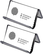 Chiyuehe Black Metal Mesh Business Card Holder Desk Business Card Organizer for Desk Office Name Card(Black, 6 Pack)