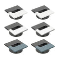 PATIKIL 2.8inch Desk Grommet, 6Pcs Cable Grommet Wire Management Cable Hole Cover Cord Organizer for Office Home Table Countertop, Black/Silver Black/White Black/Blue