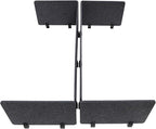 ReFocus Raw Clamp-On Acoustic Desk Divider Mounted Privacy Panel Set – Reduce Noise & Visual Distractions for Office, Study (Anthracite Gray, 2× Long (59"×16") + 4× Short (23.6"×16"))