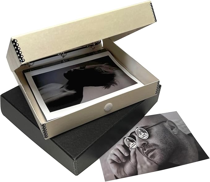 Lineco, Archival Tan 3-Ring Binder Preservation Album Box 12.25 x 11.25 x 2 Inch. Unique Design to Store, Preserve, Organize Photos, Art, Photography, Crafts Acid-Free, 2 Pack