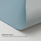 Leather Desk Mat - Non-Slip PU Desk Pad for Office and Home - Desk Organization and Accessories - Ideal for Large Mouse Pad and Desk Mats on Top of Desks (Light Blue,31.5"x 15.7")
