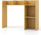 Tangkula Desktop Bookshelf, Countertop Storage Hutch with Shelves for Computer Desk, Desk 3-Tier Display Rack, Multipurpose Wood Desktop Hutch Storage Organizer for Dorm Office