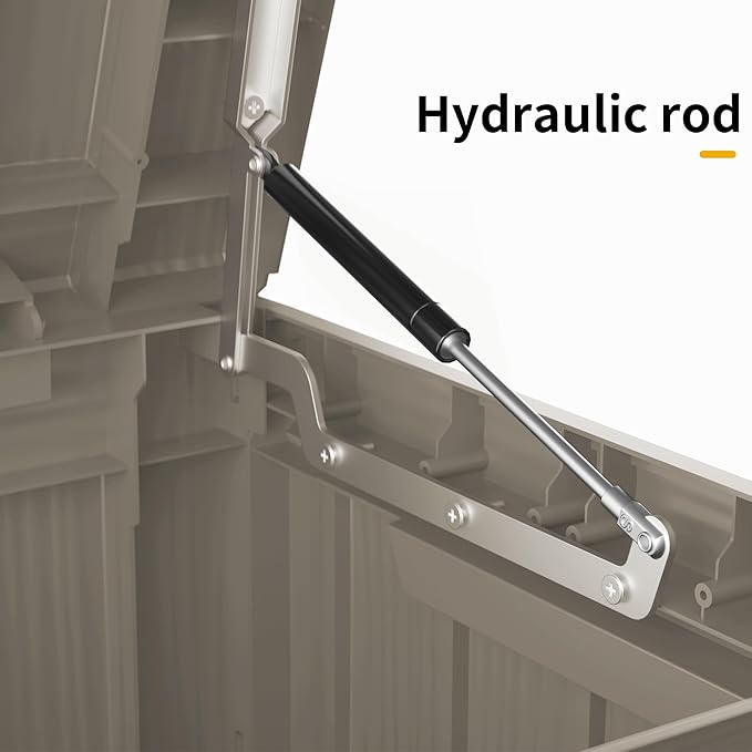 200 Gallon Outdoor Storage Box Waterproof Lockable Resin Deck Box Large, Patio Storage Bin for Pool Accessories Cushion Furniture, Garden Tools, UV-Resistant Outside Delivery Grey