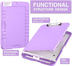 Sooez Clipboard with Storage, High Capacity Nursing Clip Board 8.5 x 11 with Pen Holder & Low Profile Clip, Plastic Clipboards Case Box, Teacher Must Haves School Office Supplies,Letter Size/ A4