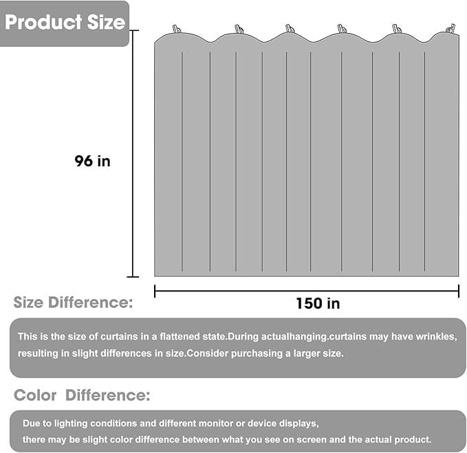 cbsroro Room Divider Blackout Curtain Track Curtains Wall Dividers Panels Screen for Living Rooms Bedroom Office Privacy Partition Separation, W150 × L96 Inch,1 Panel, Beige